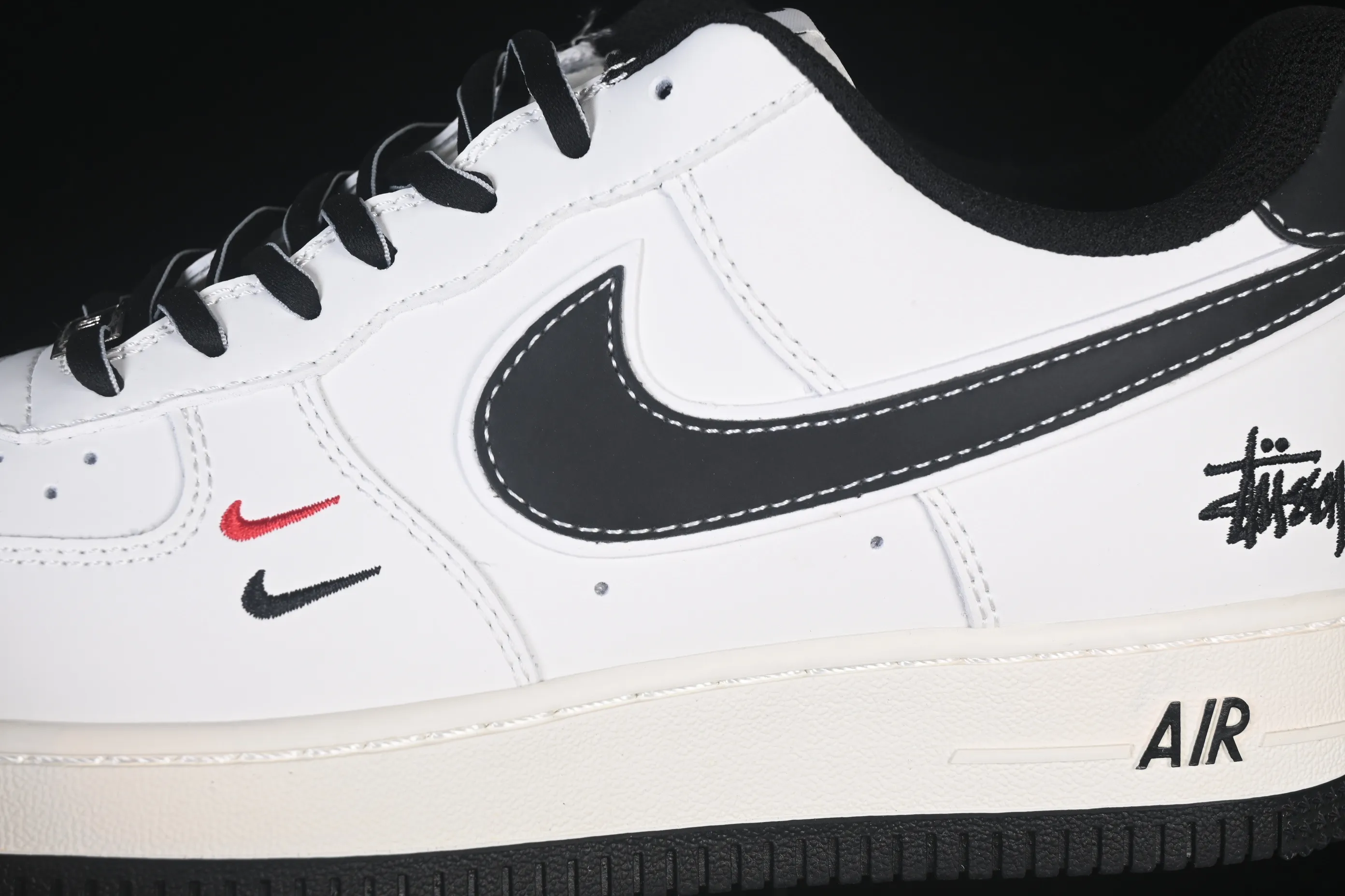All categories Nk Air Force 1 Air Force series Nk Air Force 1 Low Air Force low-top Nike Air Force 1'07 Low Stusi co-branded beige hook black bottom Air Force 1 low-top casual sneakers CS5288-037